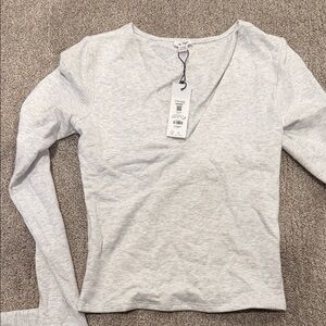 Garage Heather Gray Long Sleeve Tee